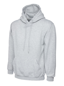 UC501 H/GREY HOODED SWEATSHIRT C/W CAMPUS PROTECTION SERVICES LB
