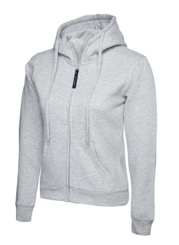 UC504 H/GREY ZIPPED HOODIE C/W CAMPUS PROTECTION SERVICES LB