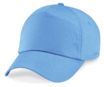 B10 5 PANEL CAP - SKY BLUE 100% COTTON