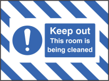 DOOR SCREEN SIGN- KEEP OUT, THIS ROOM IS BEING CLEANED