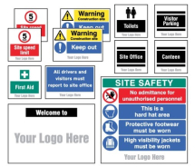 YOUR LOGO HERE, SITE SAVER SIGNS (PACK OF 12) W/LOGO