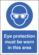 EYE PROTECTION MUST BE WORN - A4 RP