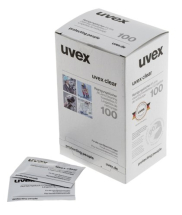 UVEX CLEANING WIPES 100 SHEETS INDIVIDUAL WRAPPED