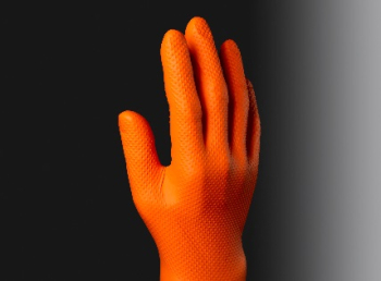 Ignite Nitrile Disposable Orange Gloves