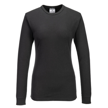 B126 - Women's Thermal T-Shirt Long Sleeve Black
