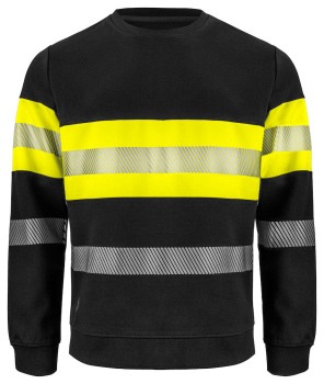 6129 2 Tone Sweatshirt Black/Yellow