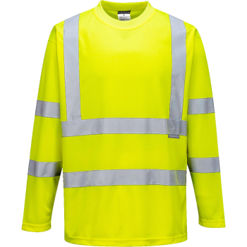 S178 - Hi-Vis Long Sleeved T-Shirt Yellow