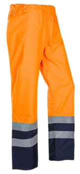 Tielson FR AS Hi Viz Orange/Navy Rain Trousers