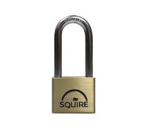 50MM PREMIUM BRASS PADLOCK D/LOCKING LONG SHACKLE-SQUIRE