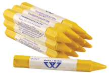 YELLOW CRAYON, TIMBER & METAL (PK 12)