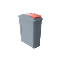 BIN ECO WASTE RECYCLING COLOURED LID 25L