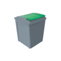 BIN ECO WASTE RECYCLING COLOURED LID 50L