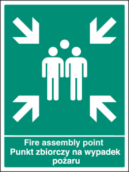 FIRE ASSEMBLY POINT (ENGLISH/POLISH)