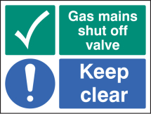 GAS MAINS SHUT OFF VALVE KEEP CLEAR
