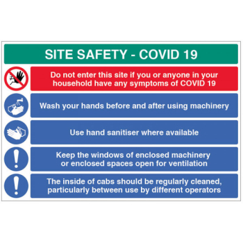 SITE SAFETY COVID19 WASH HANDS ETC