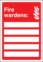 FIRE WARDENS (SPACE FOR 5 PPL)