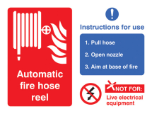 AUTOMATIC FIRE HOSE REEL WITH INSTRUCTIONS FOR USE
