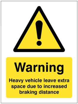 HEAVY VEHICLE LEAVE EXTRA SPACE ETC