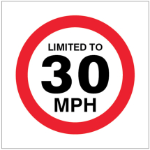 LIMITED TO 30MPH