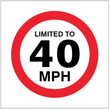 LIMITED TO 40MPH