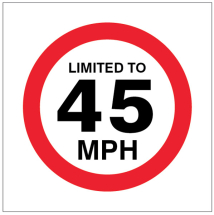 LIMITED TO 45MPH