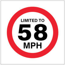 LIMITED TO 58MPH