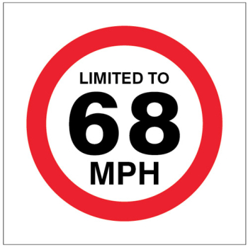 LIMITED TO 68MPH