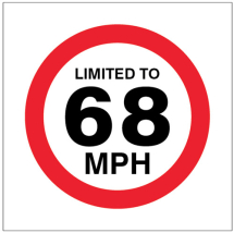 LIMITED TO 68MPH