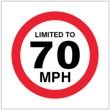 LIMITED TO 70MPH