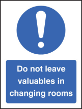 DO NOT LEAVE VALUABLES IN CHANGING ROOMS