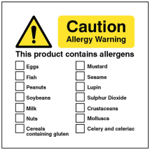 CAUTION ALLERGY WARNING THIS PRODUCT CONATINS ALLERGENS