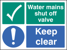 WATER MAINS SHUT OFF VALVE KEEP CLEAR