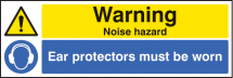 WARNING NOISE HAZARD EAR PROTECTION MUST BE WORN