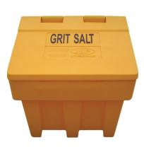 340L GRIT BIN YELL 12 CUBIC FT HOLDS 16 X 25KG BAGS OF SALT