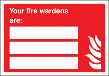 YOUR FIRE WARDENS ARE (SPACE FOR 3) ADAPT-A-SIGN 215X310MM