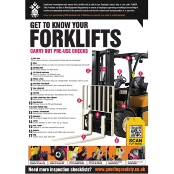 GTG FORKLIFT INSPECTION POSTER 420X594MM SYNTH PAPER