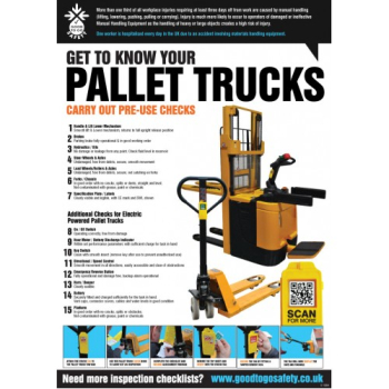 GTG PALLET TRUCK INSPECTION POSTER 420X594MM SYNTH PAPER