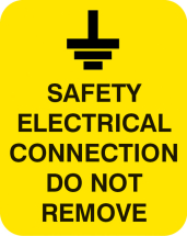 SAFETY ELECTRICAL CONNECTION DO NOT REMOVE - SHEET OF 25