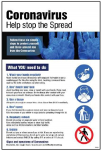 (CORONA) HELP STOP THE SPREAD POSTER SYNTHETIC PAPER