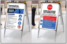 SNAP A-BOARD WITH 2 POSTERS CORONAVIRUS - 420X594MM