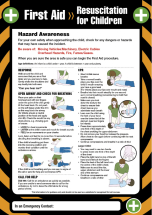 FIRST AID RESUSCITATION FOR CHILDREN 420X594MM POSTER