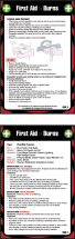 FIRST AID BURNS 80X120MM POCKET GUIDE