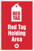 RED TAG HOLDING AREA - 6S POSTER - 400X600MM RPVC