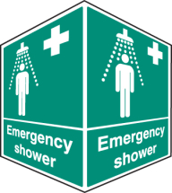 EMERGENCY SHOWER - PROJECTING SIGN