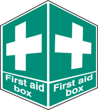 FIRST AID BOX -PROJECTING SIGN
