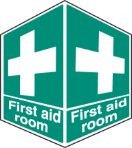 FIRST AID ROOM-PROJECTING SIGN