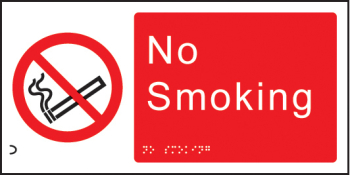 BRAILLE - NO SMOKING