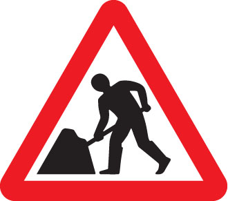 MEN AT WORK FOLD UP 600MM TRIANGLE SIGN