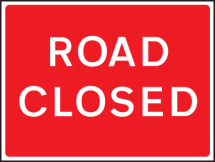 ROAD CLOSED FOLD UP 1050X750MM SIGN