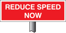 VERGE SIGN - REDUCE SPEED NOW 450X150MM (POST 800MM)